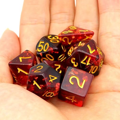 Miniatura 6 de Juego de dados poliédricos PJOY de 11 piezas para Dungeons and Dragons (D&D) y Pathfinder RPG