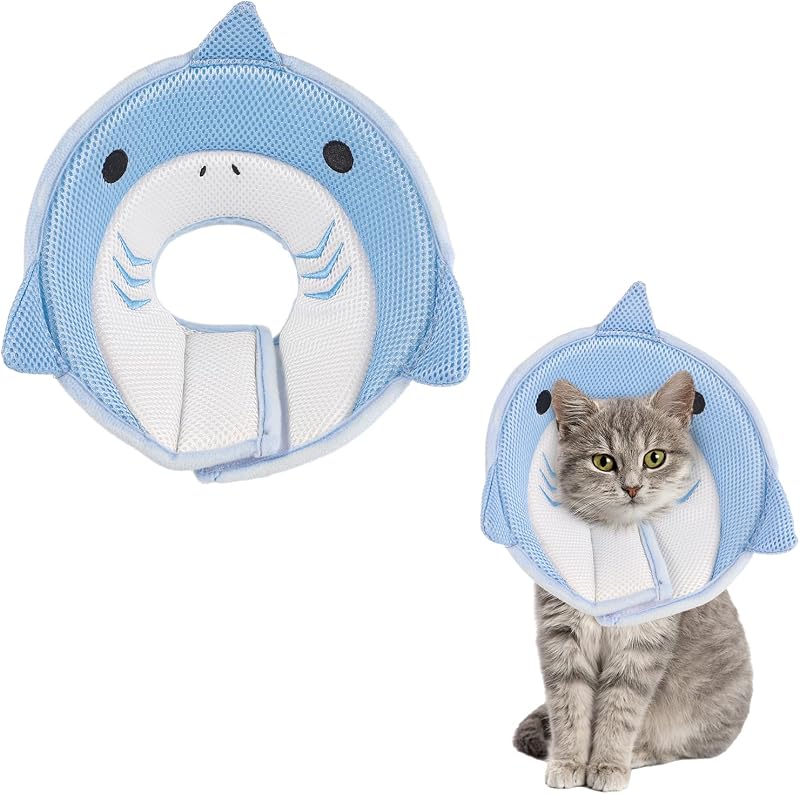 Colar Cone de Recuperação para Gatos FRIUSATE Macio e Ajustável H6RBA1164