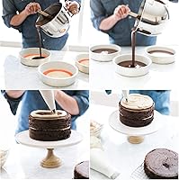 Vista 7 de Alfombrillas de silicona para hornear, 2 alfombrillas redondas de silicona para molde de pasteles de 9 pulgadas, antiadherentes reutilizables