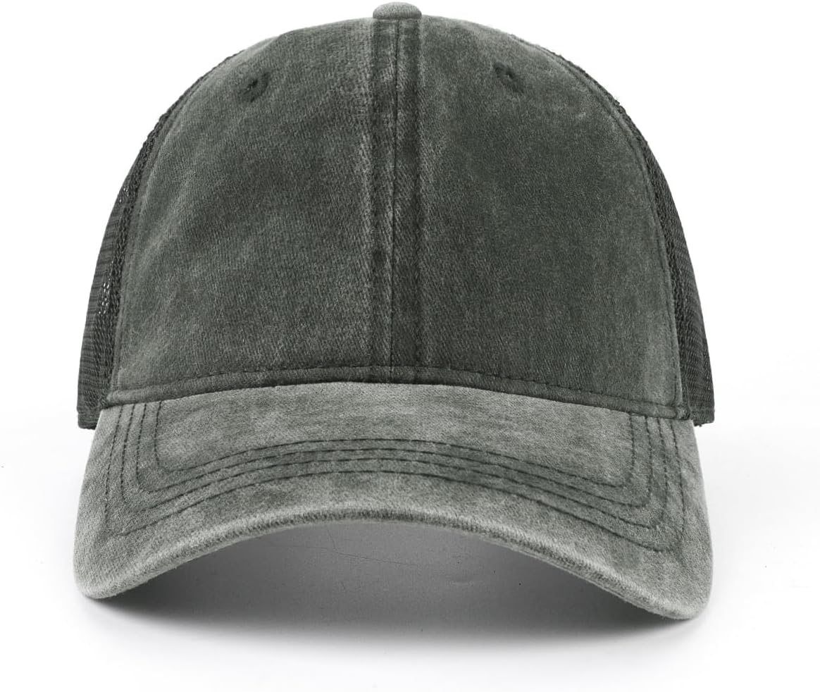 Zylioo XXL Oversize Washed Trucker Cap,Adjustable Mesh Trucker Hats,Soft Crown Running Hat for Big Heads - Image 4