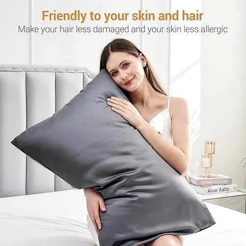 Miniatura 3 de Juego de 2 fundas de almohada de 600 hilos tamaño King, 100% rayón refrescantes para personas que duermen con calor, fundas de almohada suaves y