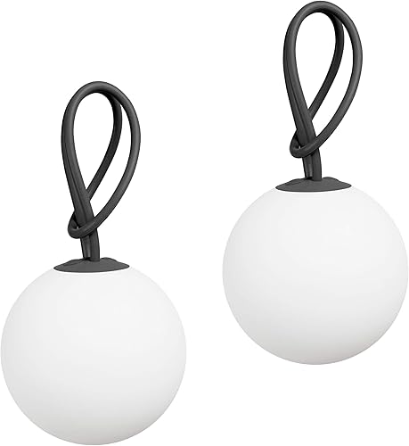 Fatboy Bolleke - Linterna LED para interiores y exteriores, juego de 2, antracita