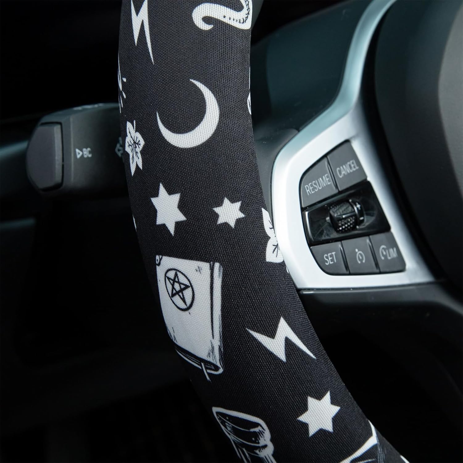 Magic Witch Steering Wheel Cover Auto Steering Wheel Protector, Anti-Slip, Breathable, Absorbing Sweat, Universal Car Accessories 14.5–15 inch,Fit for Most Car, Trucks, SUV - Image 4