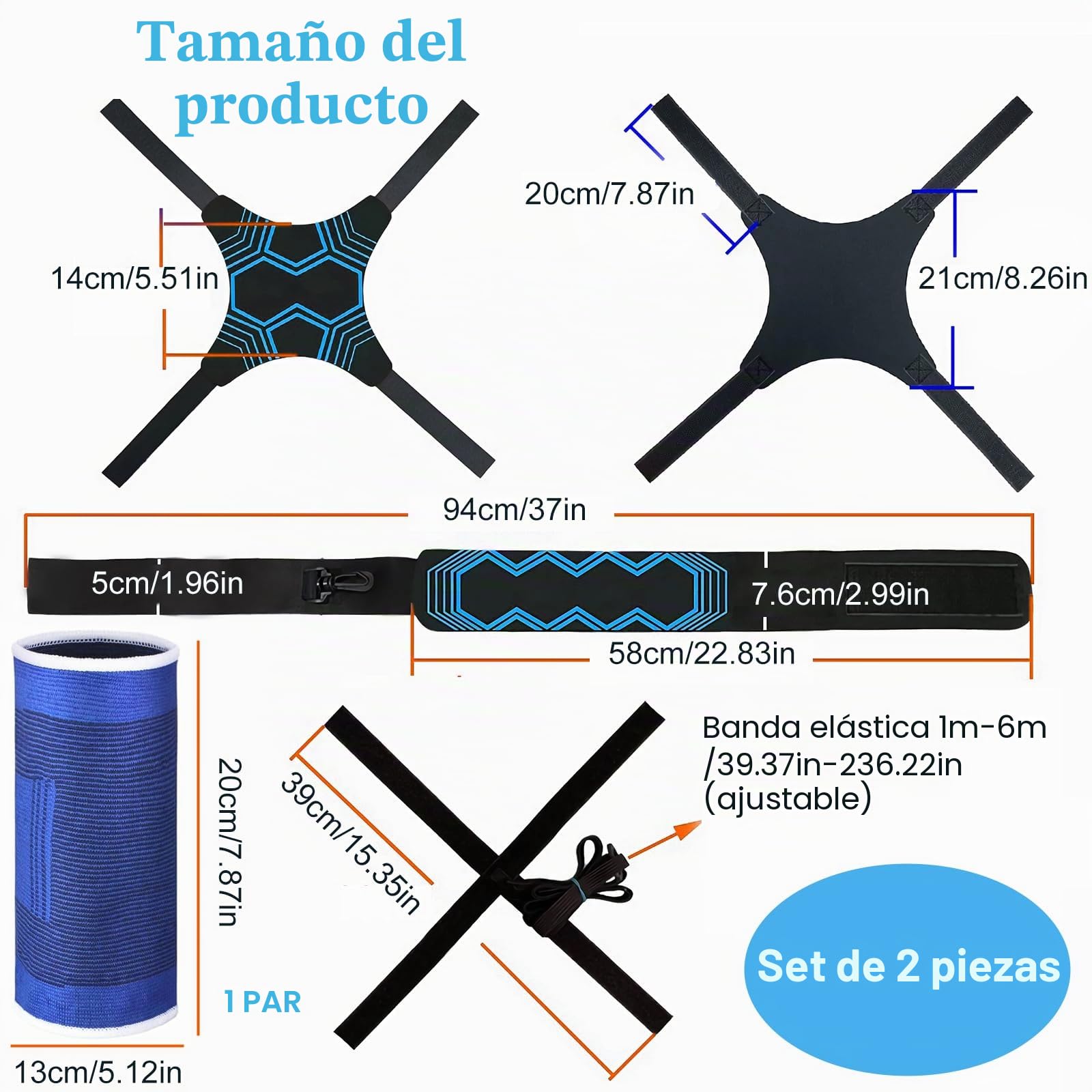 Ayuda de Entrenamiento de Fútbol Solo, Entrenador de Patadas con Cinturón Ajustable, Incluye Rodilleras, Accesorios de Entrenamiento de Fútbol, Regalo para Niños y Adultos