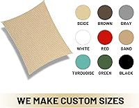 Vista 6 de Toldo rectangular de 8 x 10 pies, color rojo, para patio, césped, jardín, actividades al aire libre, malla con bloqueo UV, podemos hacer tamaños