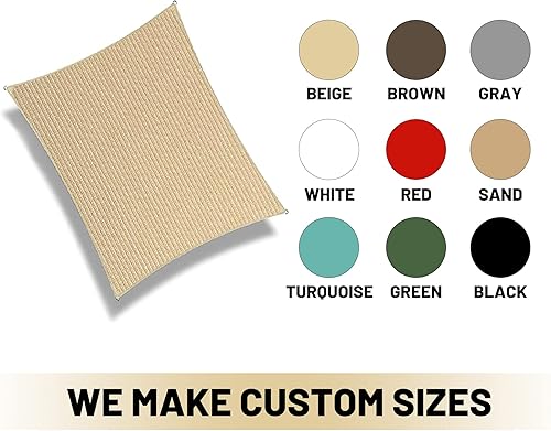 Miniatura 6 de SHADEWIZ Toldo rectangular de 8 x 10 pies, color turquesa, para patio, césped, jardín, actividades al aire libre, malla con bloqueo UV, podemos