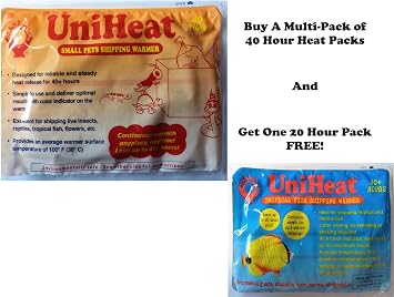 Uniheat Shipping Warmer 40+ Hours, 16 Pack + Free Bonus! Buy a 16 Pack of 40 Hour Shipping Warmers & Get (1) 20 Hour Shipping Warmer Free!