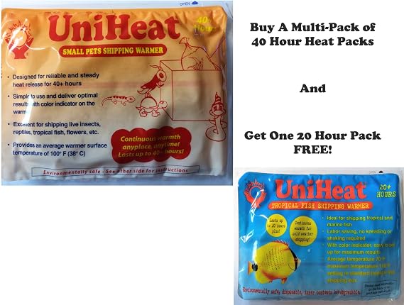 Uniheat Shipping Warmer 40+ Hours, 16 Pack + Free Bonus! Buy a 16 Pack of 40 Hour Shipping Warmers & Get (1) 20 Hour Shipping Warmer Free!