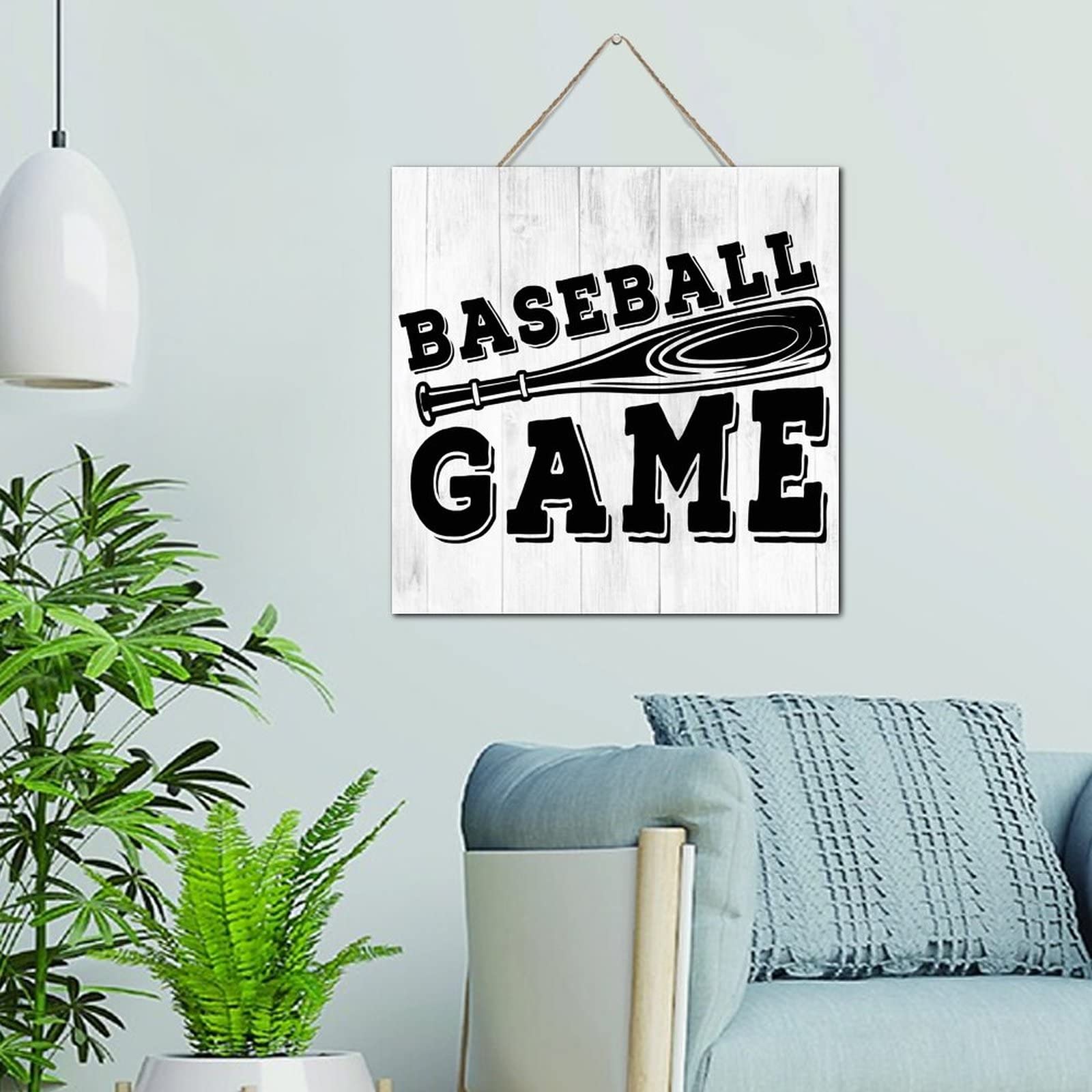 Panneau de palette en bois vintage baseball, le cadeau idéal pour décorer l'entrée familiale