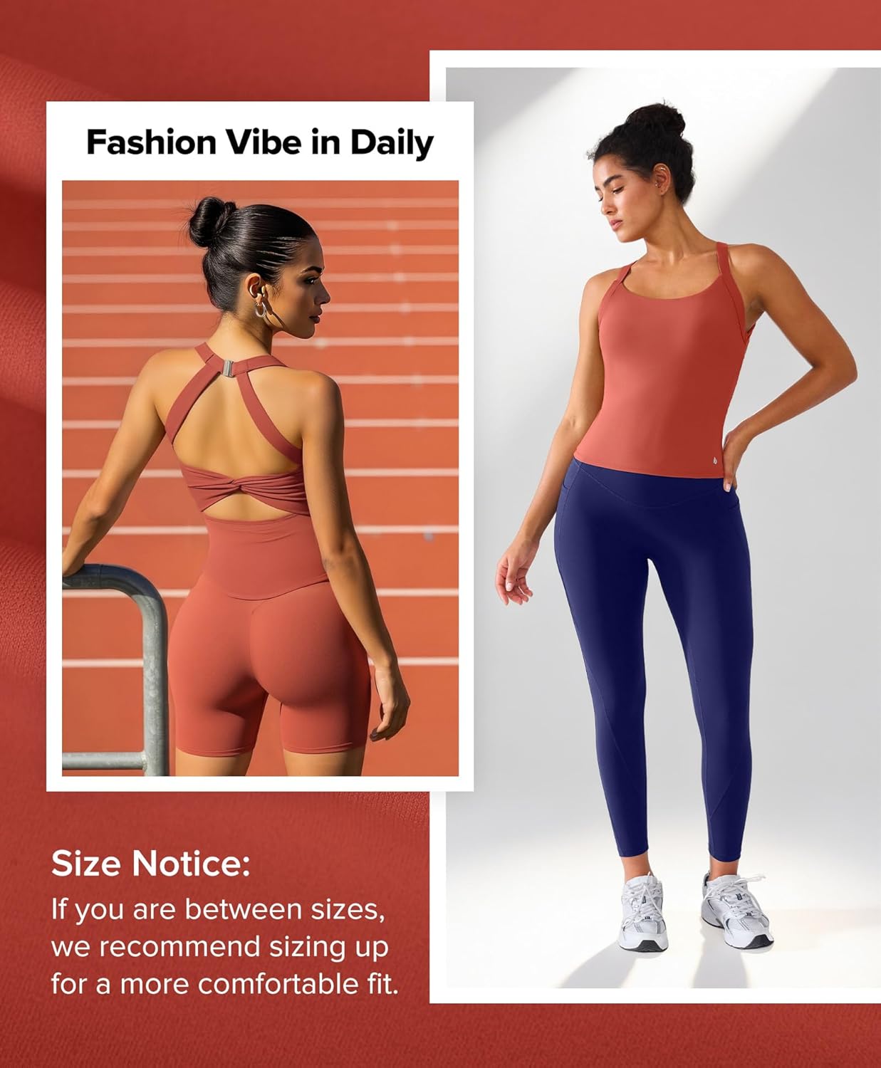 BRXL Women's Soft Halter Top Fitness Yoga Tanks Backless Built in Bra Sleeveless Sports Tank Tops Twist Back Cami - Image 5