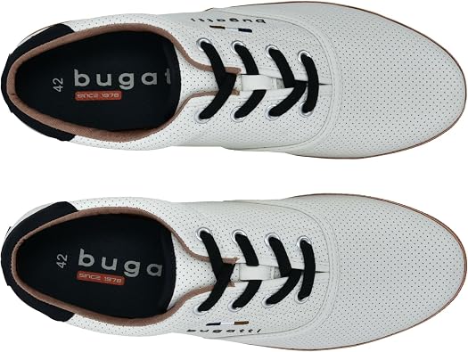 bugatti Men's 321-afh01 Lace-Up Shoes, Off-White, 9 UK