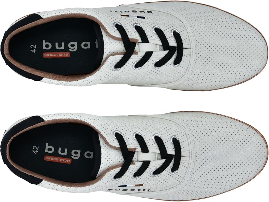 bugatti Men's 321-afh01 Lace-Up Shoes, Off-White, 9 UK