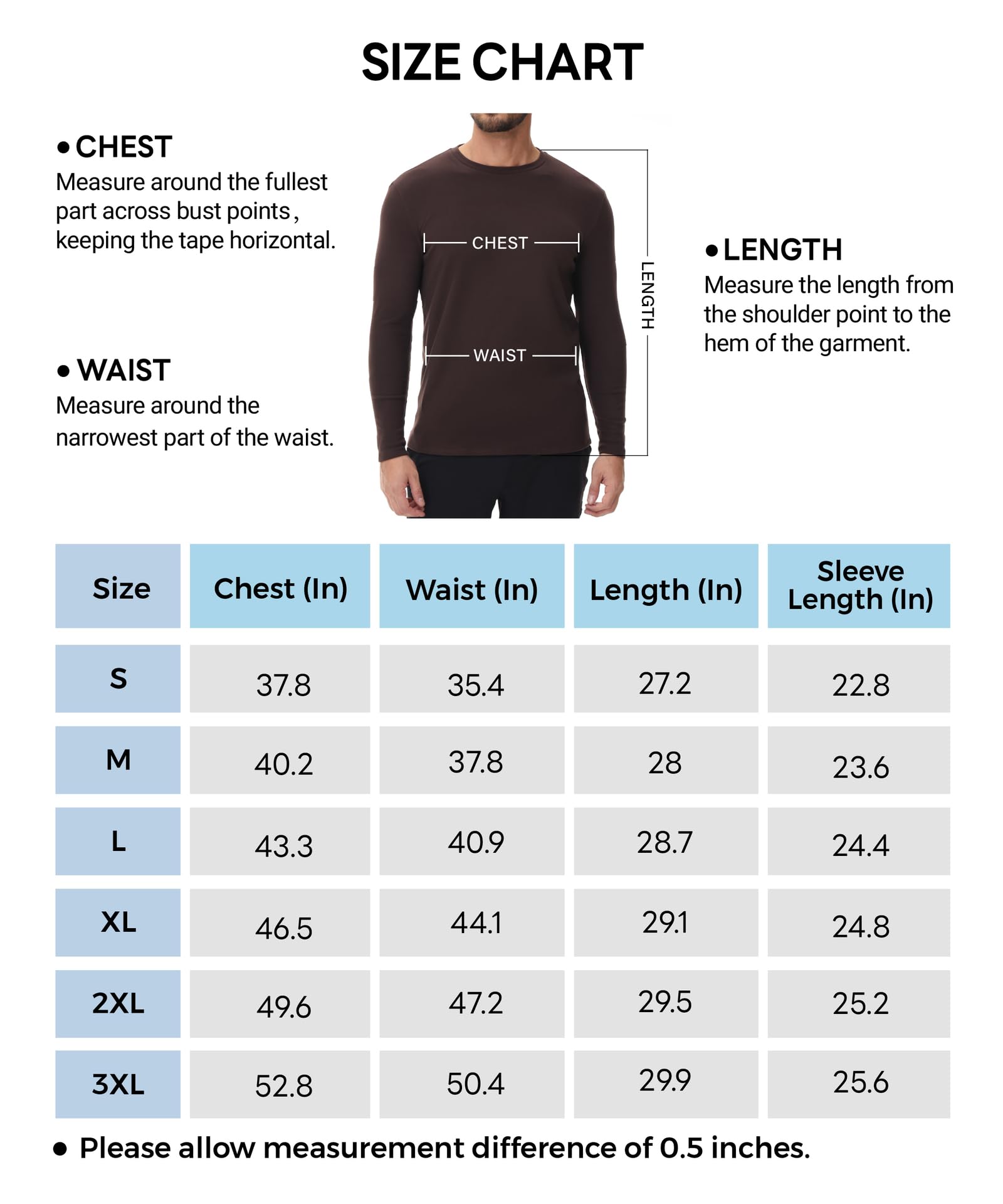 HUGE SPORTS T-shirt thermique à manches longues pour homme - Intérieur en polaire - Sous-vêtements thermiques - Sous-vêtements chauds et fonctionnels pour l'hiver