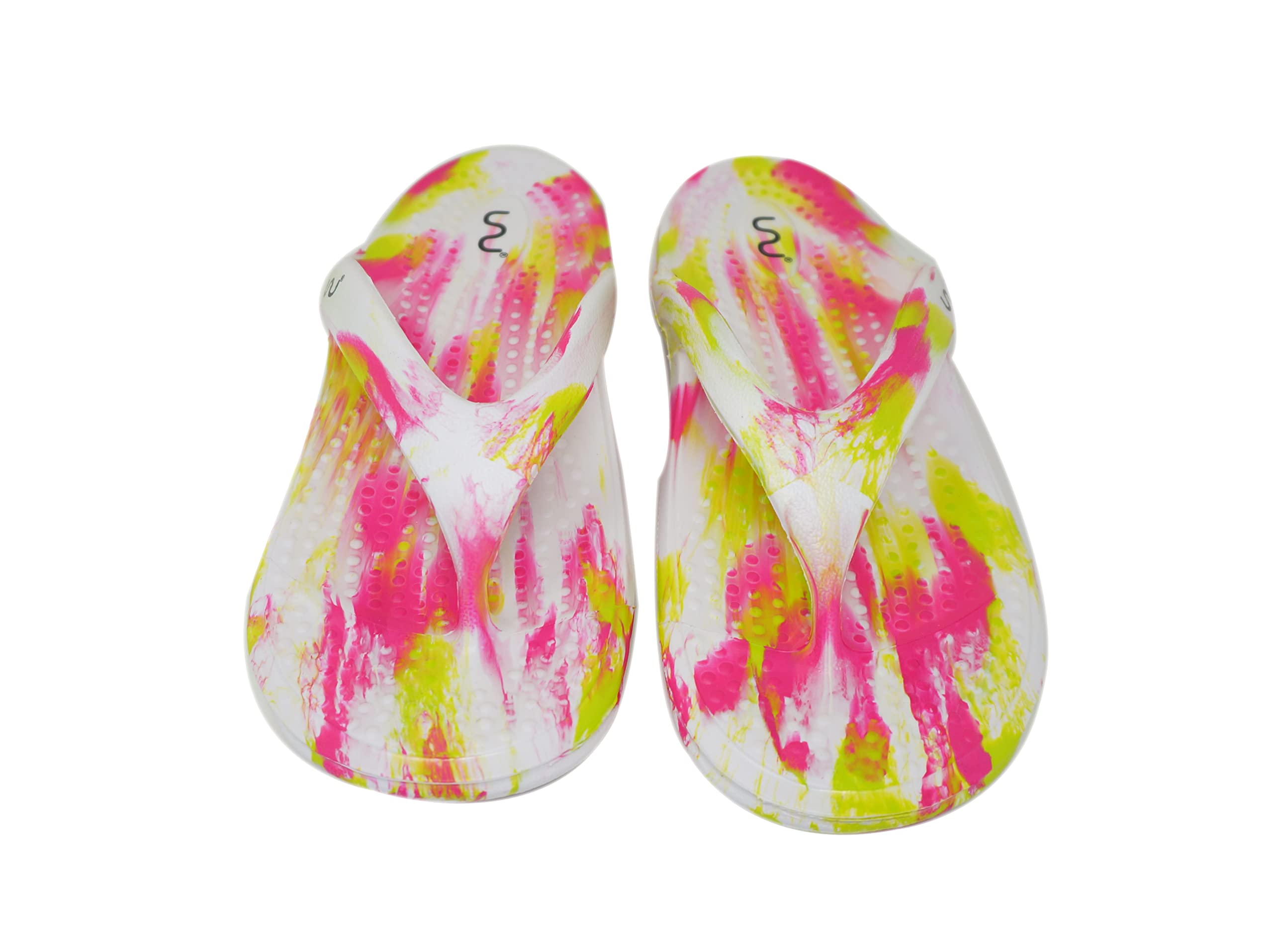doubleu Recovery Slipper|Soft Doctor Anti-Skid Slipper for Women|California|Slides, Flip-Flops, Chappals|For Ladies and Girls(4,White+Pink+Green) (B0B1J5GHMT) Amazon Price History, Amazon Price Tracker
