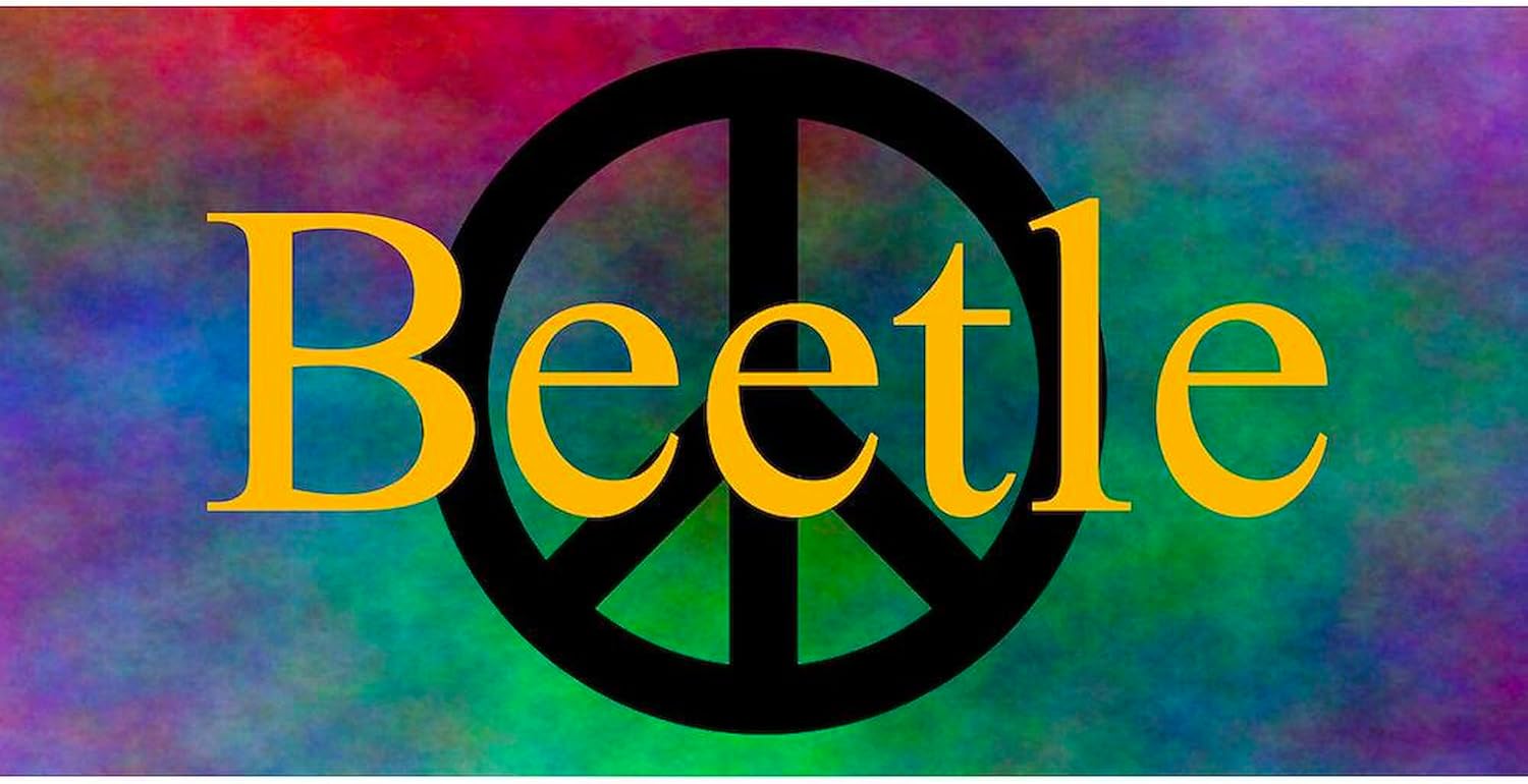 CafePress Peace Beetle Aluminum License Plate, Front License Plate, Vanity Tag