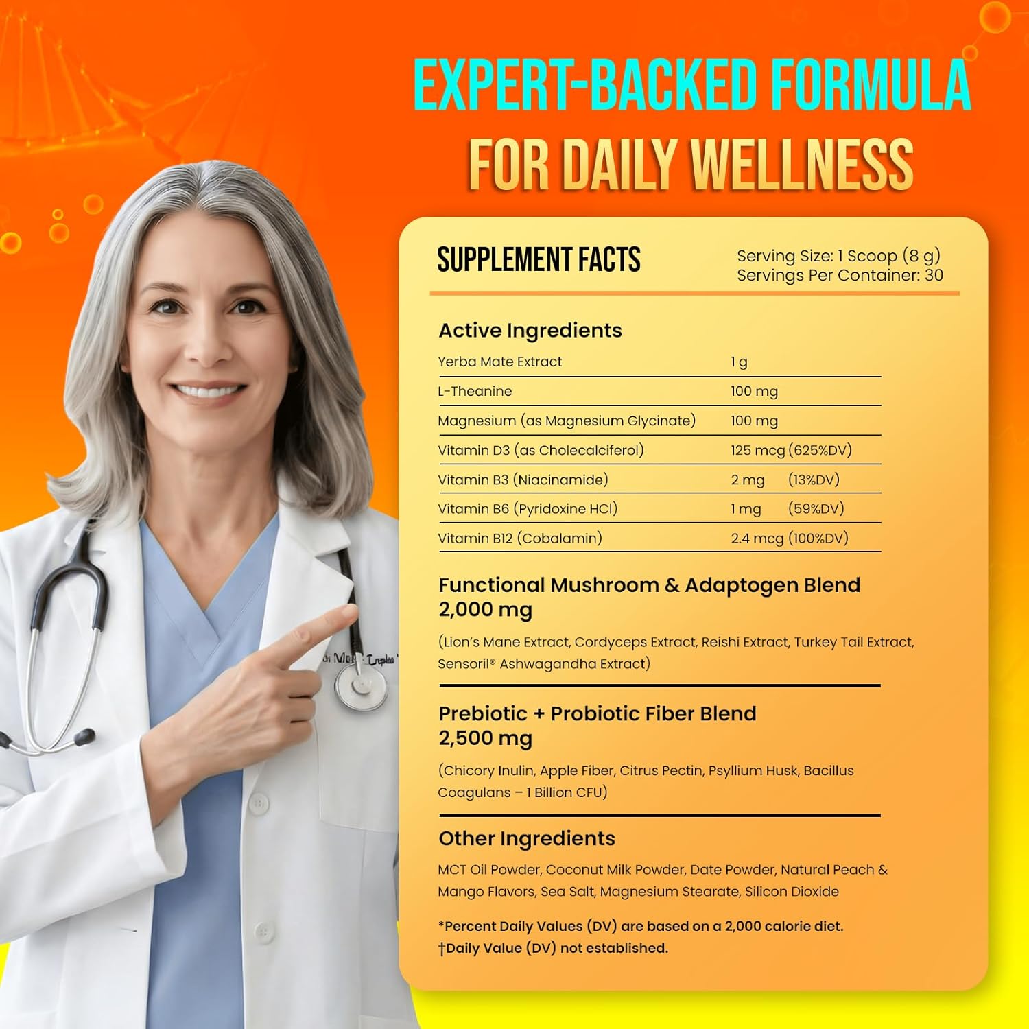 Ovia Yerba Mate Tea Instant Powder For Weight Loss With Vita...