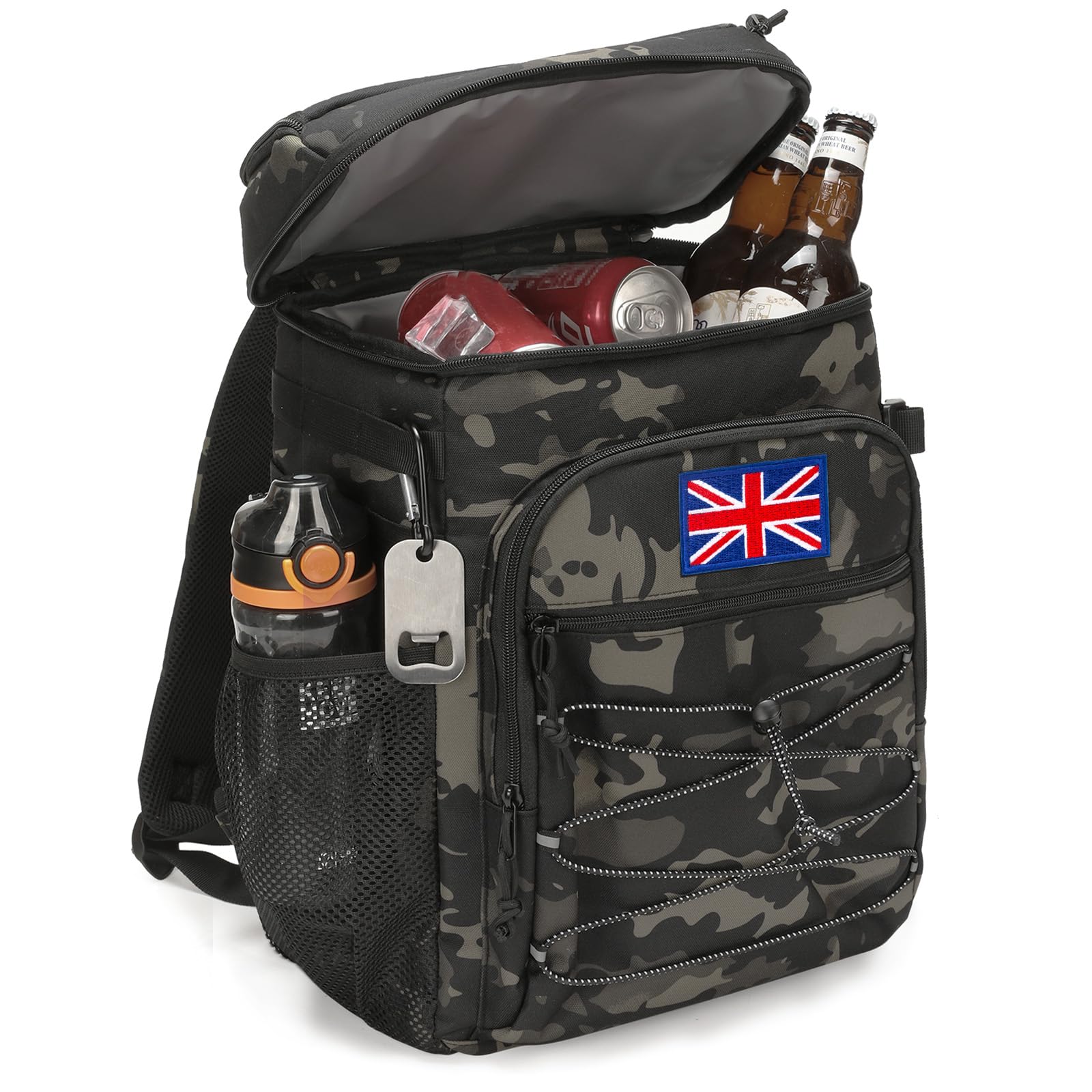 Tactical Backpack Cooler, 25L Cooler Insulated Leak-Proof, Heavy Duty Large Lunch, Waterproof Ice Chest Backpack for Men Women Adults Work Daytrip Camping Beach Hiking Accessories
