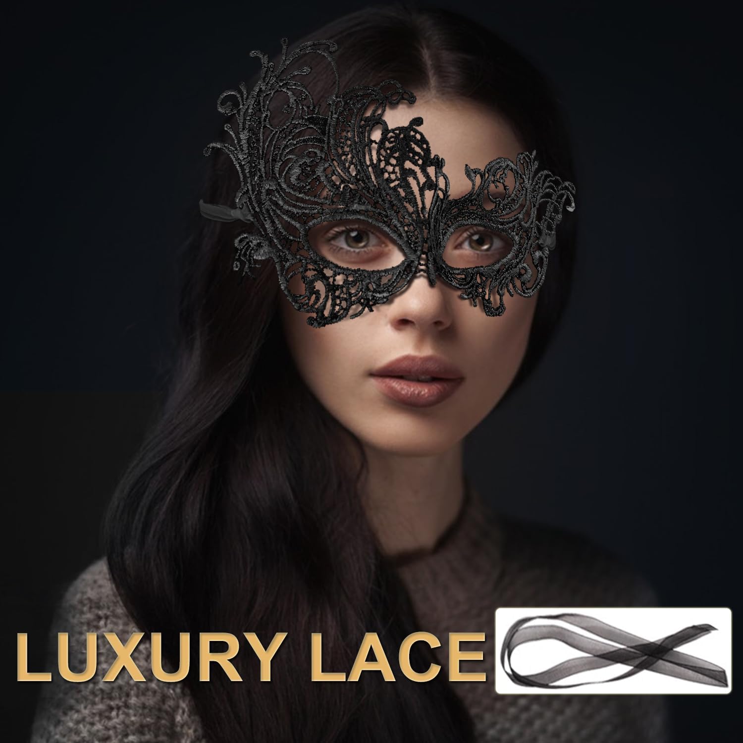 Couple Masquerade Mask for Women Men Venetian Mask Halloween Mask for Party Prom Ball Costume Lace Masks - Image 6