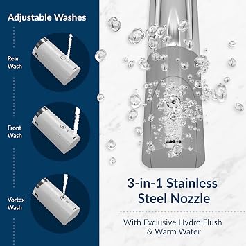 Bio Bidet BB2000 Bliss Electric Bidet Toilet Seat, Warm Water with Air Dryer, Heated Seat with Sensor and Slow Close Lid, Night Light, Remote Control, Elongated, White
