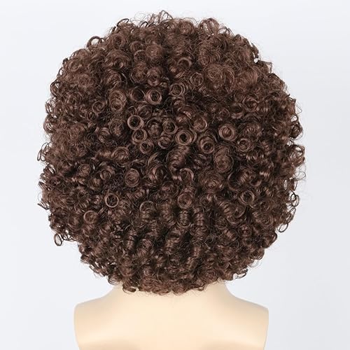 Miniatura 24 de Topcosplay Pelucas para hombre, peluca afro de discoteca hippies de los años 70 y 80, pelucas cortas y rizadas para hombre, pelucas rubias mezcladas