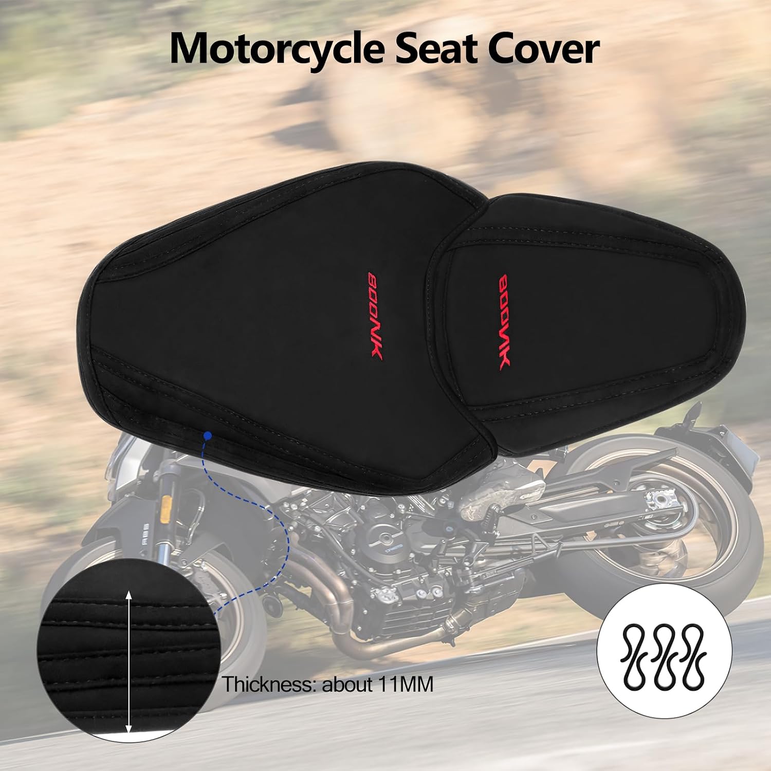 Motorcycle Leather Seat Cushion Cover Custom Cushion Soft Seat Cover Thickening and Softening Insulation Cushion Cover Refit Cushion Soft Seat Cover for CFMOTO 800NK 800 NK NK800