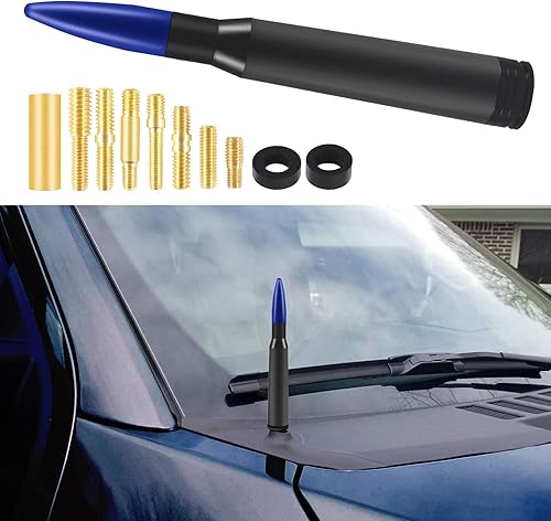 Miniatura 3 de 2 piezas de antena de vehículo mástil de repuesto para auto y camión, estilo bala rechoncha, para Ford Serie F, Super Duty Ranger Explorer, Dodge