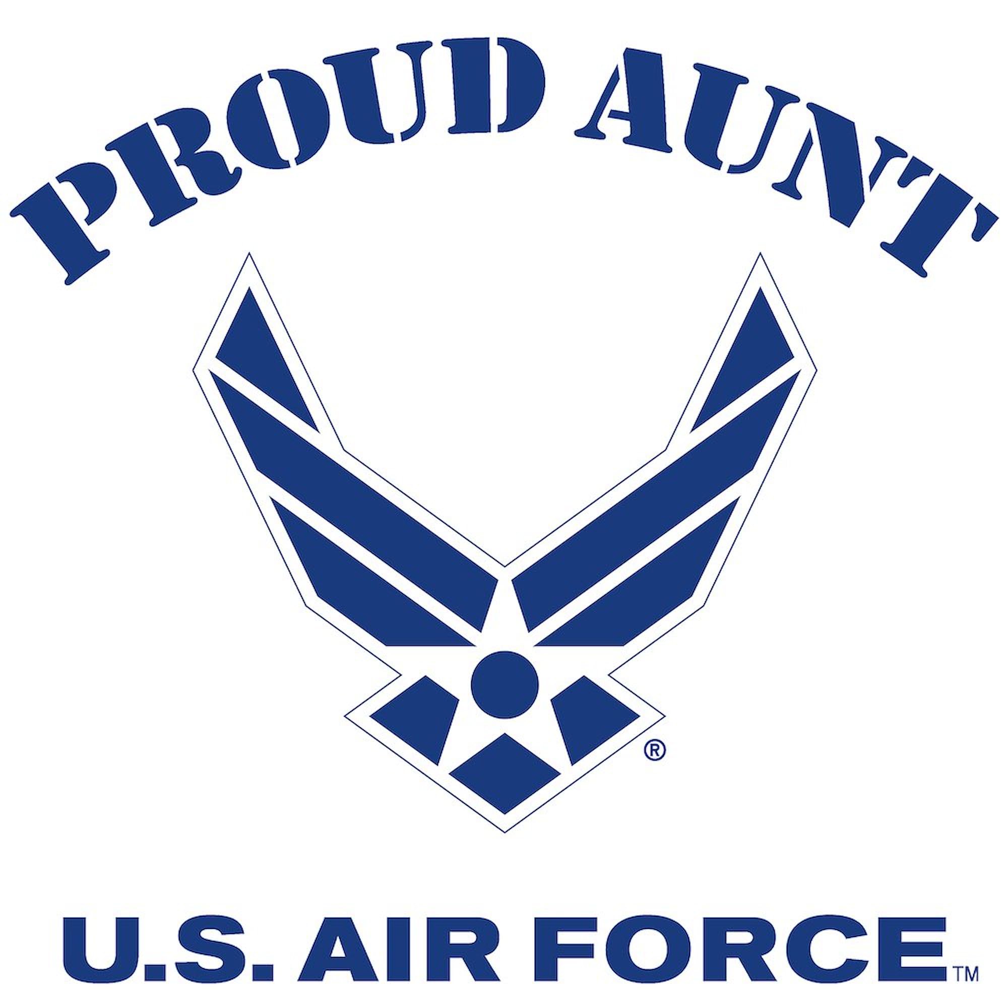 CafePress Proud US Air Force Aunt Square Sticker 3 X 3 Square Bumper Sticker Car Decal
