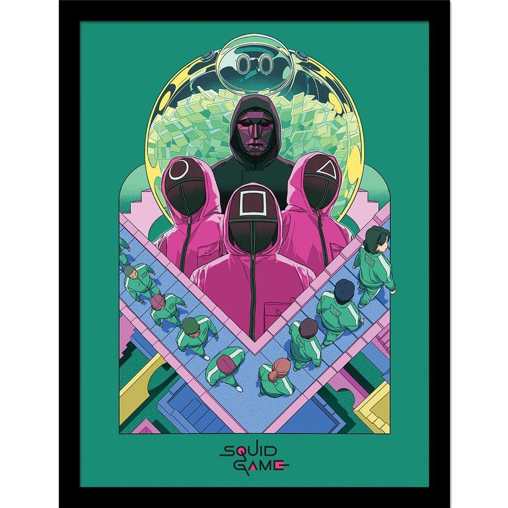 Squid Game 2 Green Namon Framed Poster (40Cm X 30Cm) (Green/Multicoloured)