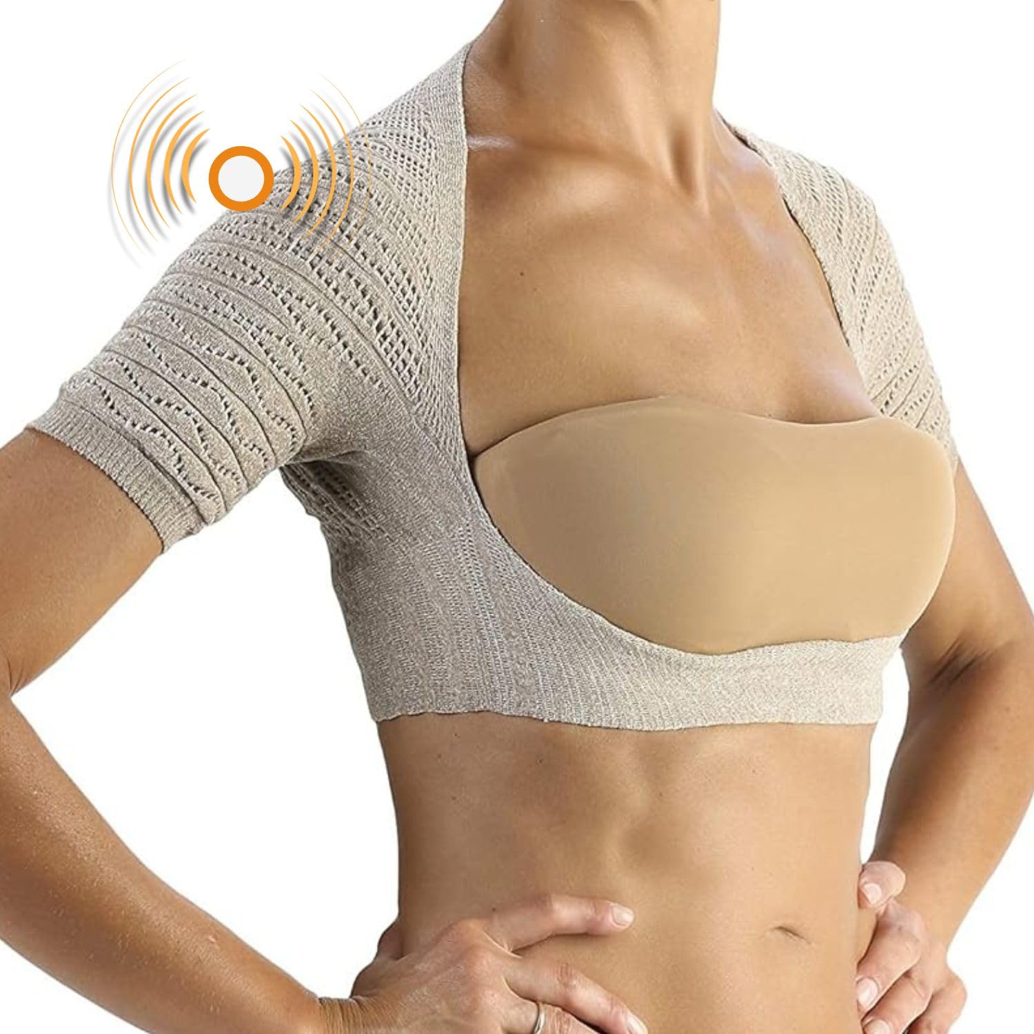 Spikenergy Corrector Postura Espalda Electro Magnetoterapia - Espalda Recta, Cervicales y Cuello, Dispositivo Médico Deducible - Made in Italy, Beige M