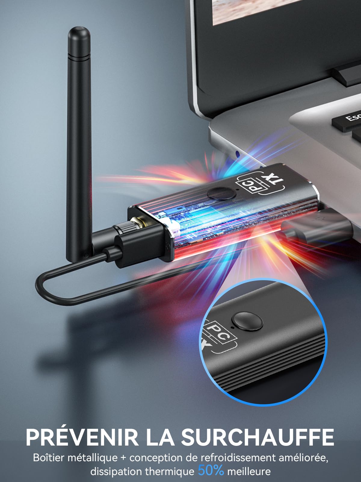 Kit Émetteur et Récepteur HDMI sans Fil Moman, 1 Émetteur + 2 Récepteurs, Entrée 4K vers Sortie HD 1080P pour Vidéo et Audio,150 m Portable, Plug & Play pour PC/Projecteur/Box TV/Ordinateur Portable