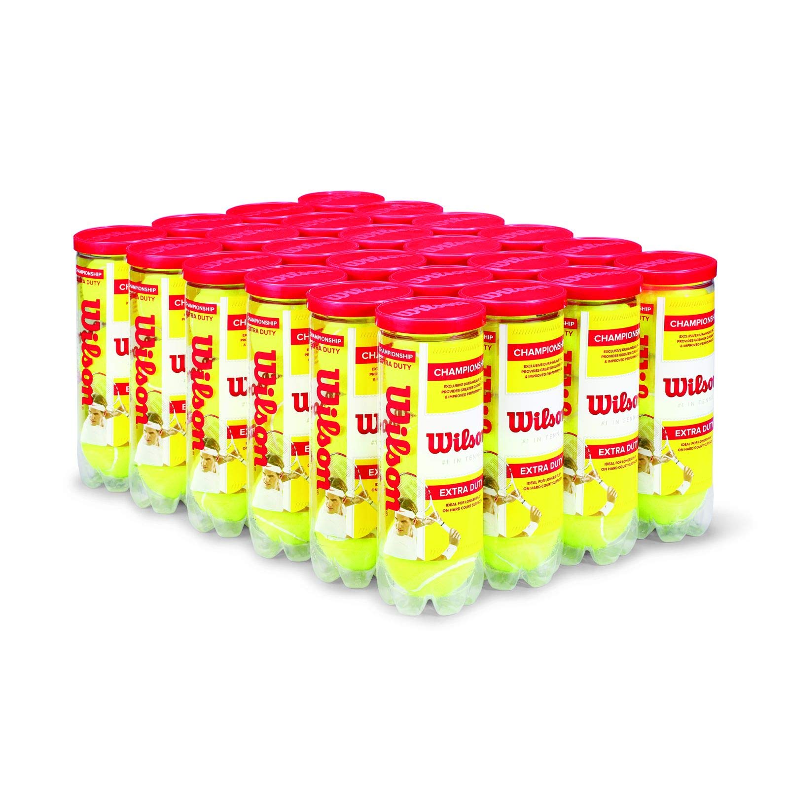 Wilson Tennisbälle Karton Championship 72 St. Tennisball 24x3er Dosen (Bälle, 72)