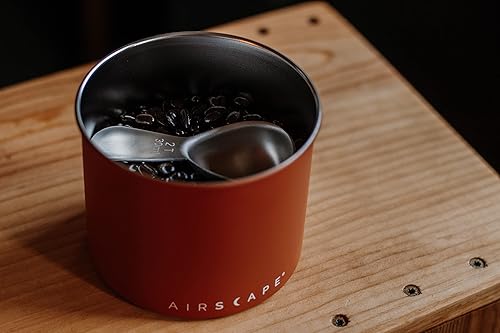 Miniatura 6 de Airscape - Paquete de recipiente y cucharada de café de acero inoxidable, recipiente de almacenamiento de alimentos, tapa hermética patentada de