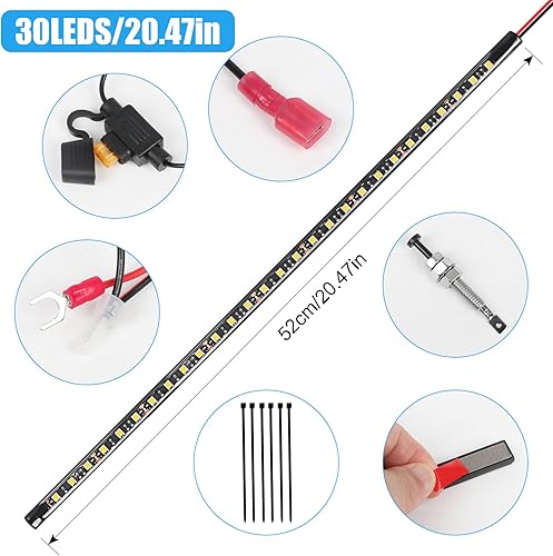 Miniatura 4 de Kit de luces LED para debajo del capó, impermeable, 12 V, 30 luces LED para automóvil, barras de luces LED para automóvil, tira de luz de trabajo