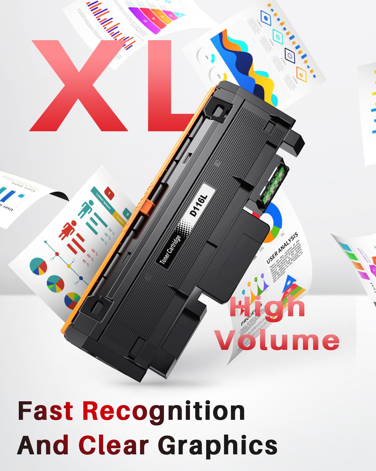 Halloya D116L MLT-D116L Compatibili per Samsung MLT D116L D116S Cartucce Toner per Samsung Xpress M2675F M2885FW M2835DW M2825DW M2825ND M2675FN M2625D M2875FD M2875FW M2835 M2885 M2675 (Nero, 1-Pack)