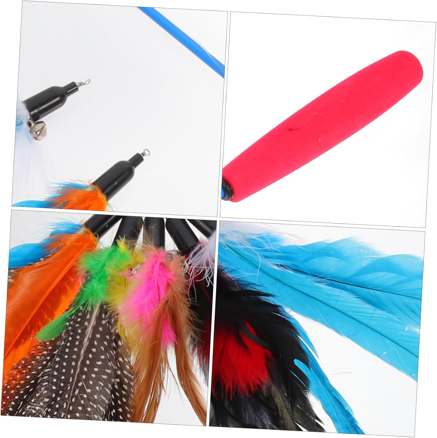 NOLITOY 5sets Smart Interactive Cat Toys Telescopic Cat Teasing Wand Bonding Fun for Boys and Girls