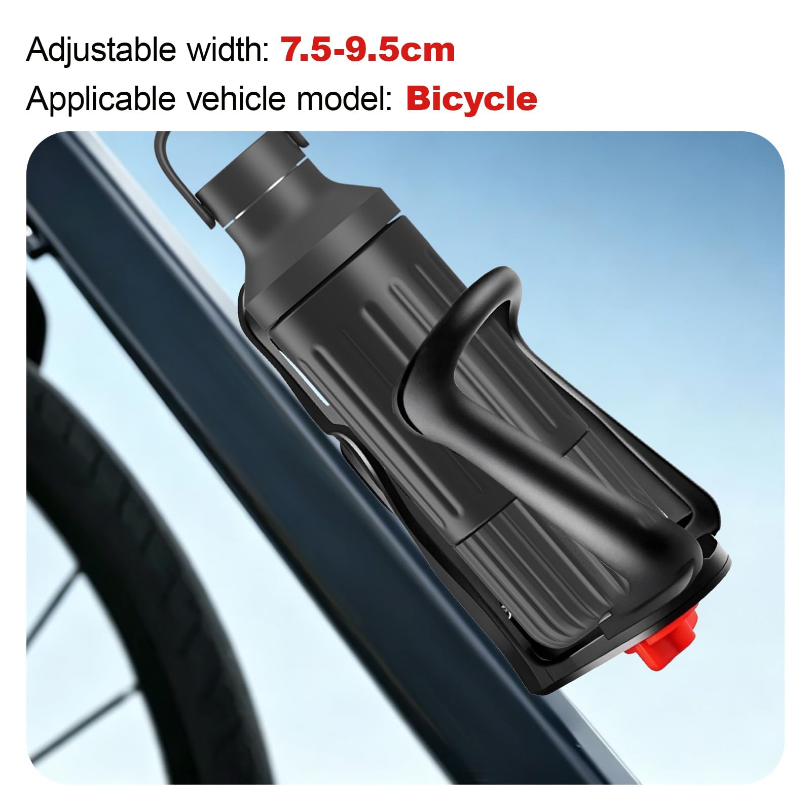 Porte-bouteille pour vélo réglable, adapté cadre et guidon, pour VTT, route, trottinette