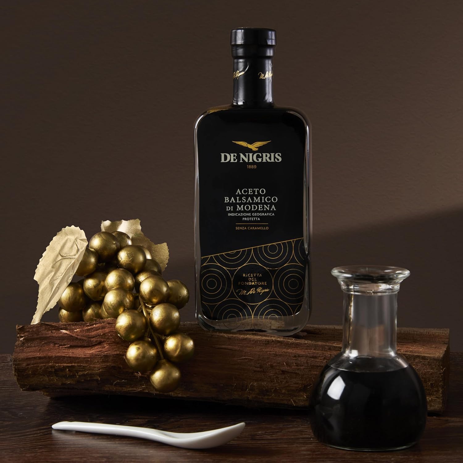 De Nigris 1889 Vinagre Balsámico de Módena IGP - Receta del Fundador | Vinagre Balsámico Tradicional de Módena | Vinagre Balsámico Auténtico, Perfecto para Aliñar y Marinar, 250ml