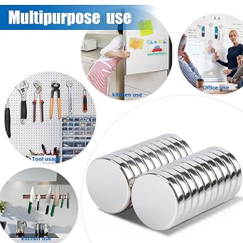 30 Pcs Neodymium Disc Small Magnets, 15 mm x 3 mm Tiny Magnets for Whiteboard Dry Erase Board Office Crafts Fridge, Mini Round Rare Earth Magnets for DIY Building Scientific Models