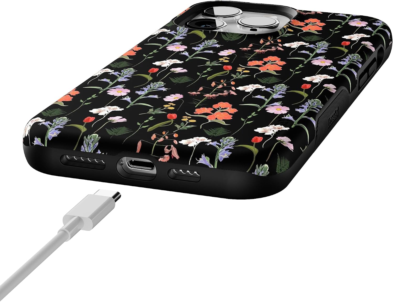 Casely iPhone 14 Pro Max Case | Secret Garden | Mixed Floral | Bold Protective Design | Compatible with MagSafe