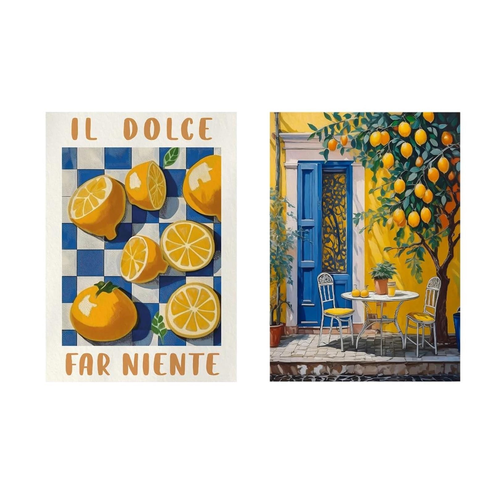 Toile Paysages Italiens XENITE 40x50cm style cottage pour décoration de chambre
