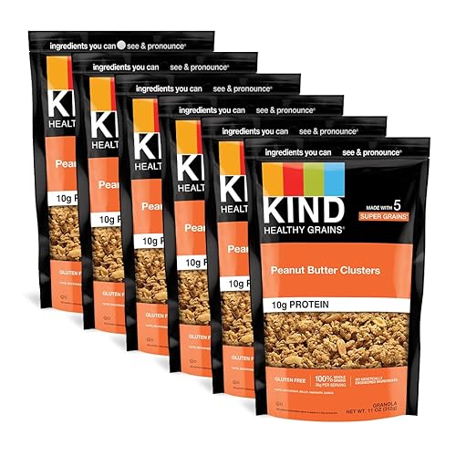 Kind - Clusters de granos Saludables crema de cacahuate granola de granos integrales.