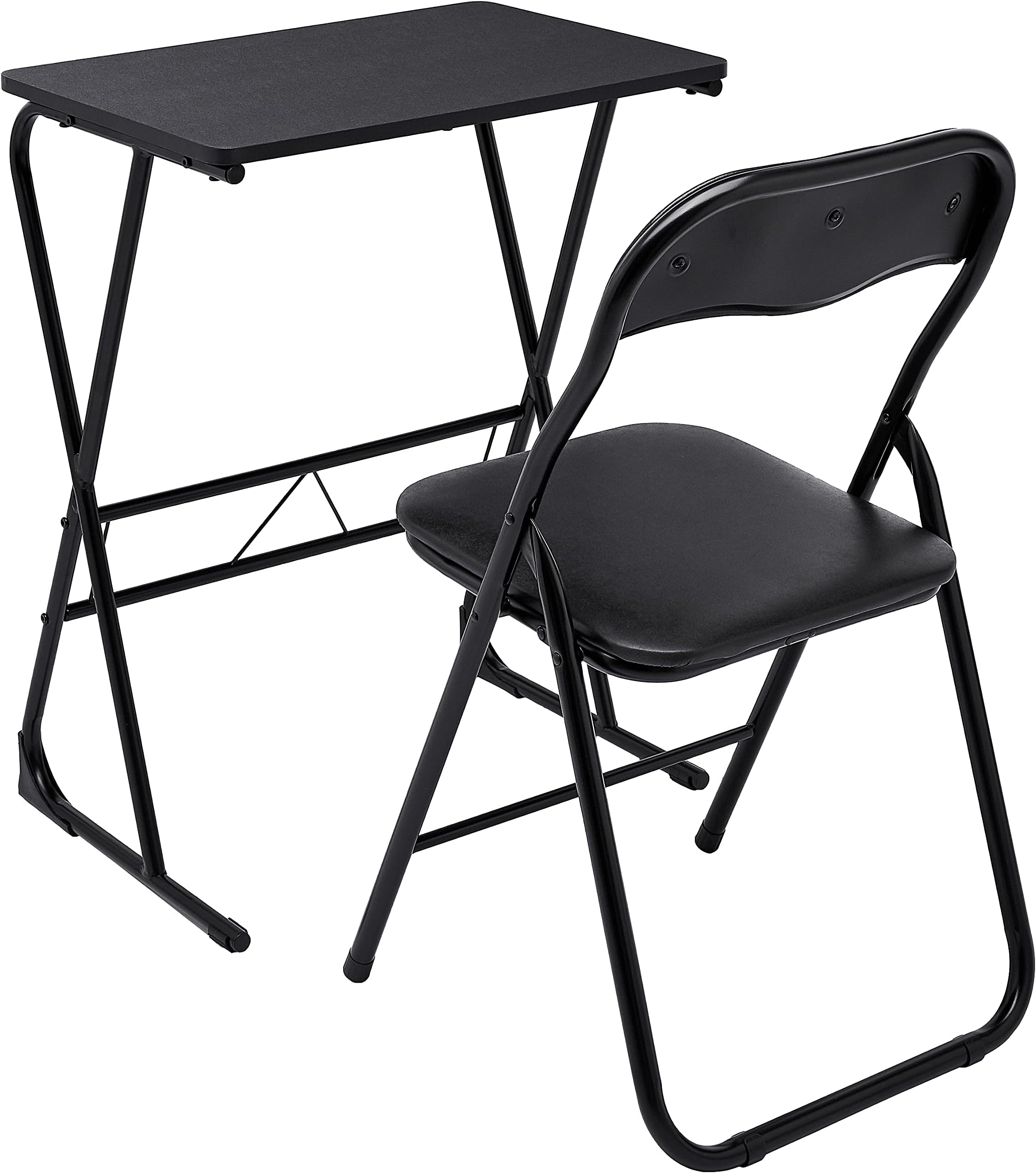 Amazon Brand - Solimo Rhine Study/Laptop Table and Chair Set (Black)