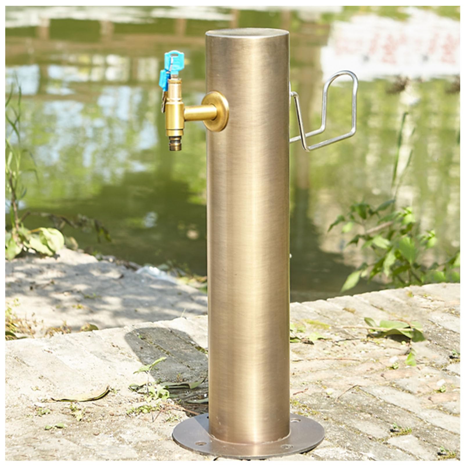 Grifo de Columna de Agua para Exteriores, Llave de Agua de latón para Manguera, hidrante de jardín anticongelante, Grifo para Fuente de jardín, Fuente de Agua de Montaje