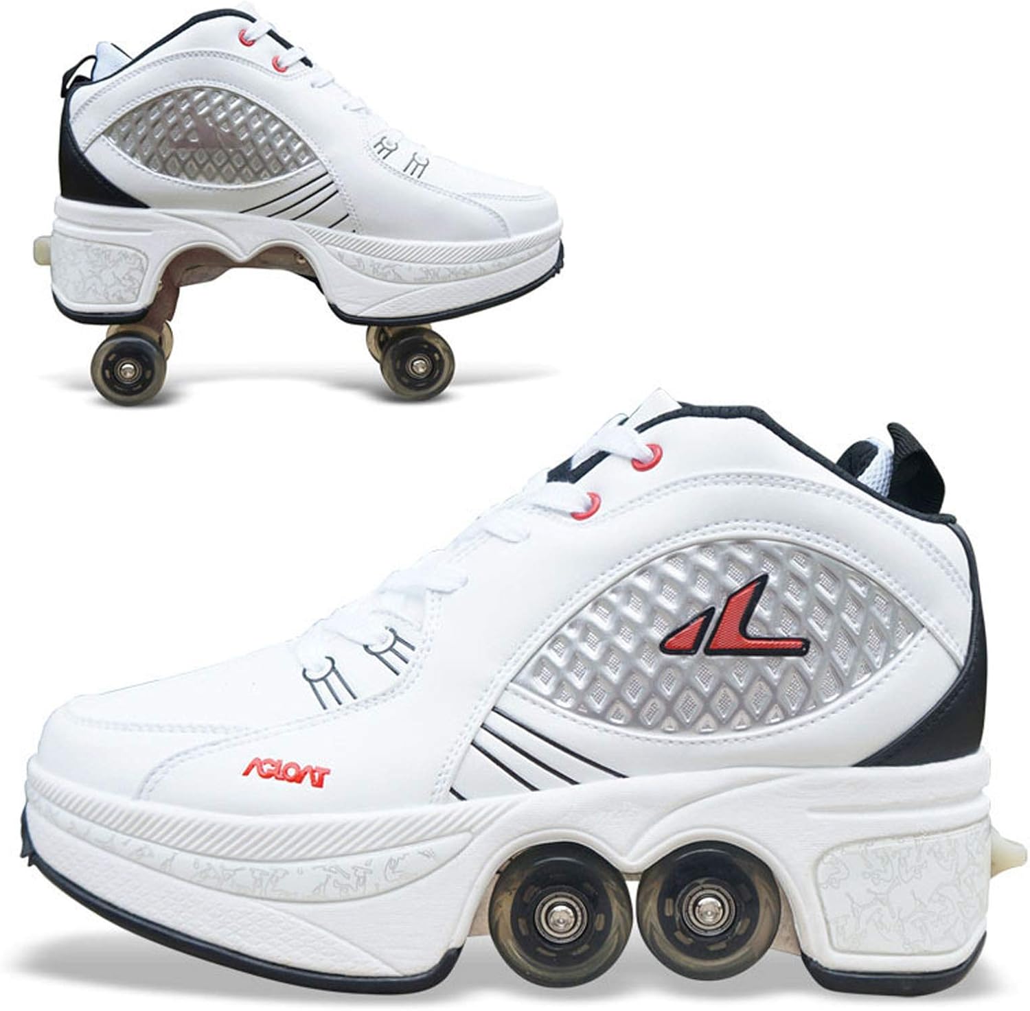 CHSSIH Roller Quad Adult,Adjustable Roller Skate,Rollerblading Quad Girl,Girl Roller Skate,Child Roller Skate,for Beginner Girls,Adjustable Size,Girl 4 Wheels Roller Skates,B-6.5US