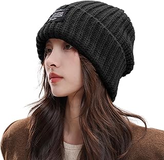 [SIVAN] ニット帽 メンズ レディース 冬 防寒 【大きサイズに最適な選択！】 【極厚の毛糸で断熱性 伸縮性・抗菌防臭】 厚手 暖かい 伸縮性 小顔効果 肌に優しい ニット帽子 防寒ニット帽 帽子 無地 通勤 通学 男女兼用 フリーサイズ