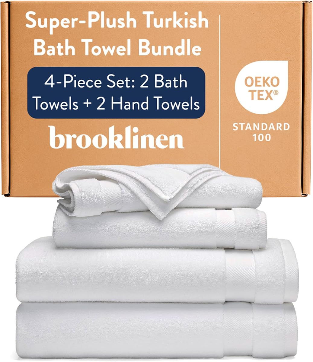 Bath Towels Soft & Durable, Machine Washable - White | Ultra-plush 770 GSM Turkish cotton bath towels, highly absorbent & quick-drying; soft, durable & machine washable.