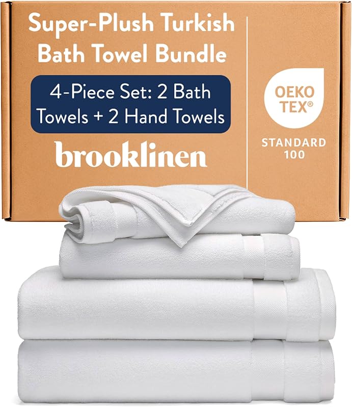 Bath Towels Soft & Durable, Machine Washable - White | Ultra-plush 770 GSM Turkish cotton bath towels, highly absorbent & quick-drying; soft, durable & machine washable.