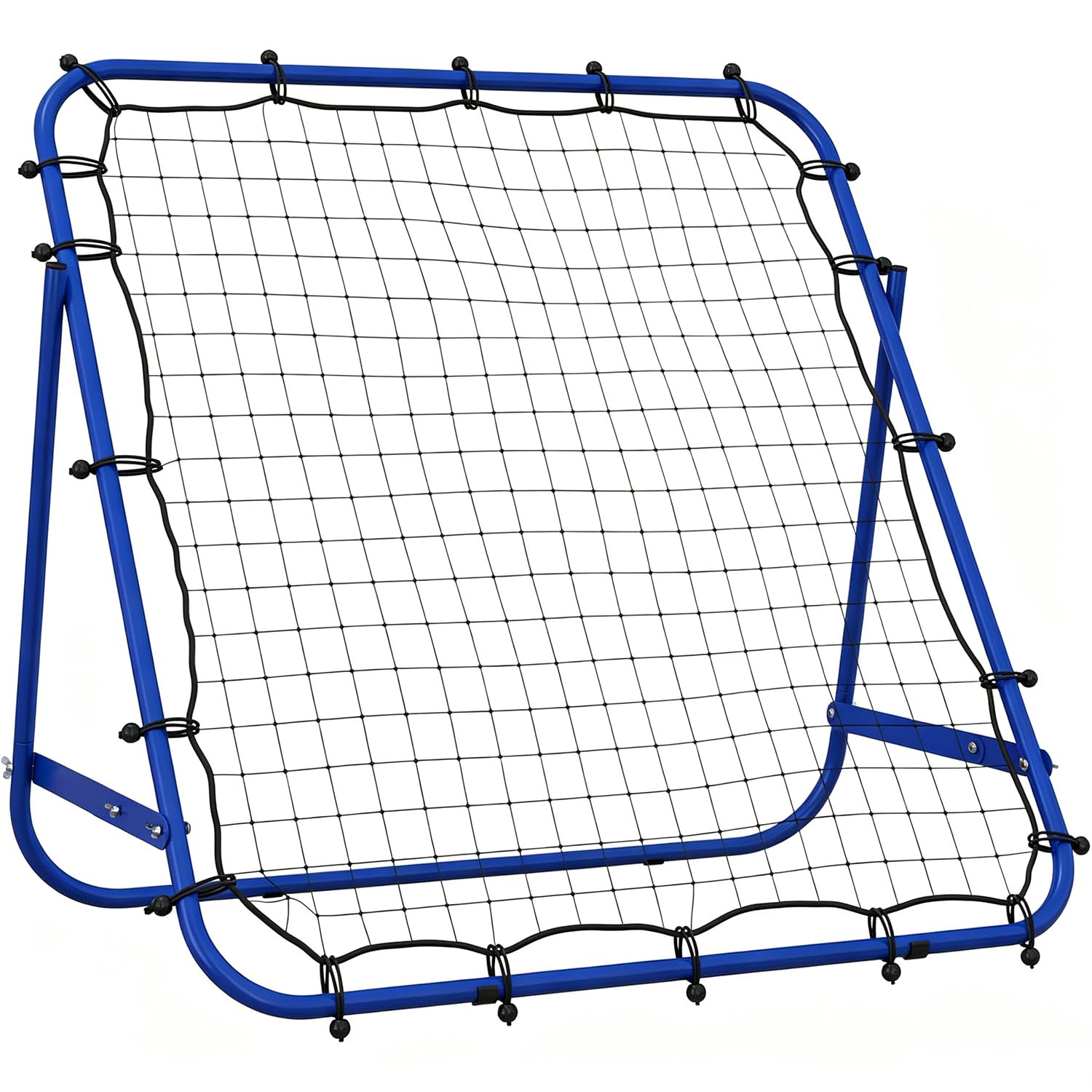 Football Rebounder Net Kids Rebound Net Kickback Aid Target Goal Soccer Training Equipment for Children Garden Outdoor 65cm*65cm (BLUE)