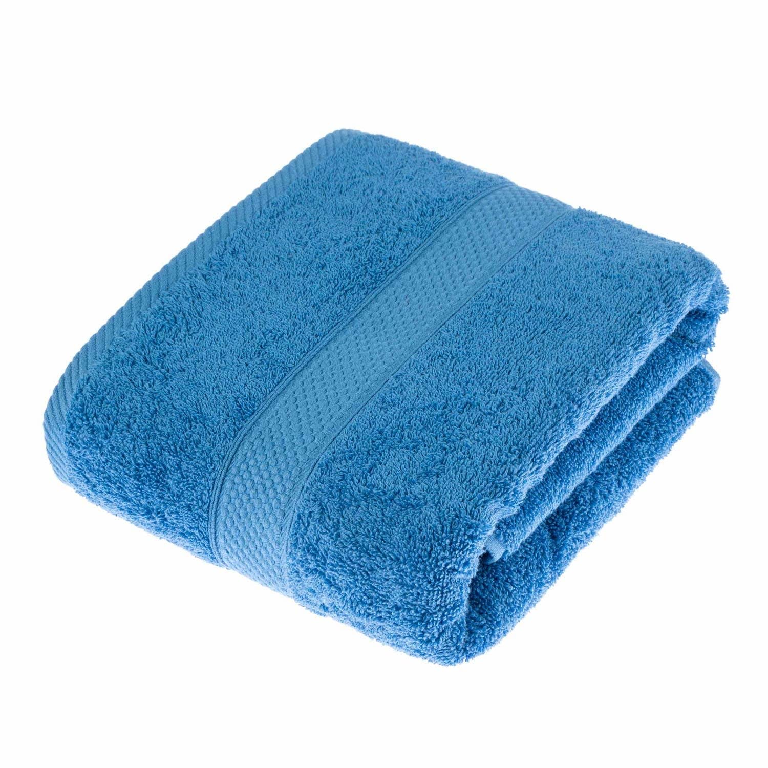 HOMESCAPES Light Blue Turkish Cotton Set of 4 Face Cloths Flannel Super Soft Thick & Absorbent 500 GSM Towel Heavy Weight for everyday Luxury — view 144