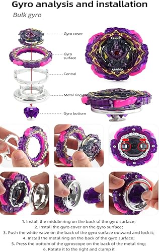 Miniatura 3 de Gyro Kids Gift 11 Top Burst Gyro Toy Blade Set Juego Barricade Lucifer Burst Spriggan Divine Belial Regalo de fiesta de cumpleaños.